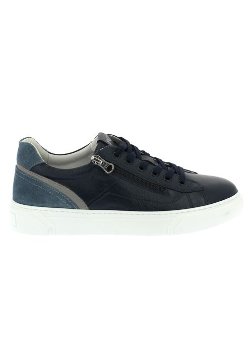 sneakers da uomo in pelle blu NERO GIARDINI | E400241U200